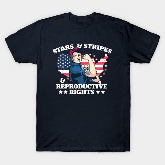 Stars and Stripes and Reproductive Rights // Patriotic American Feminist T-Shirt by SLAG_Creative
